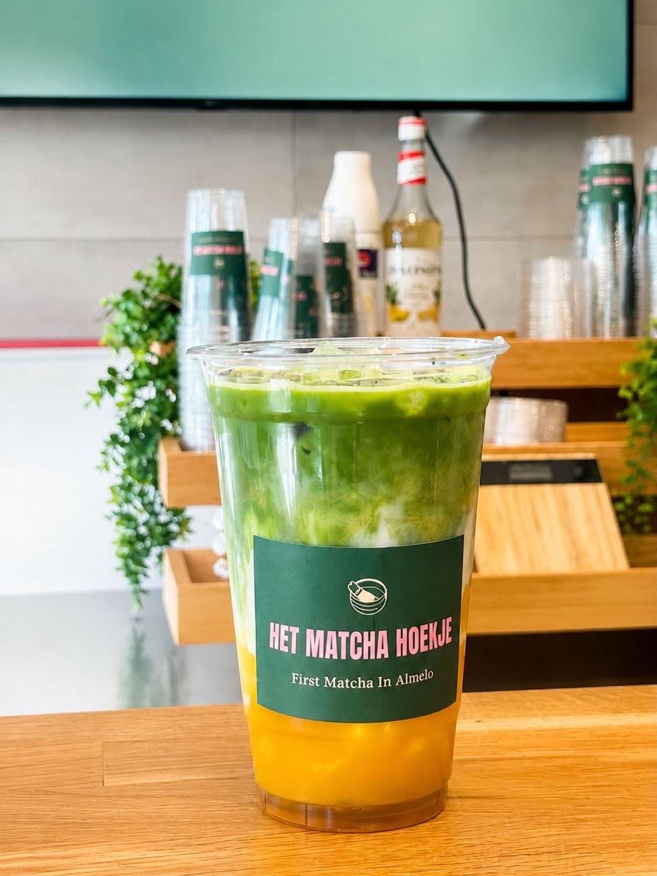 Mango iced matcha